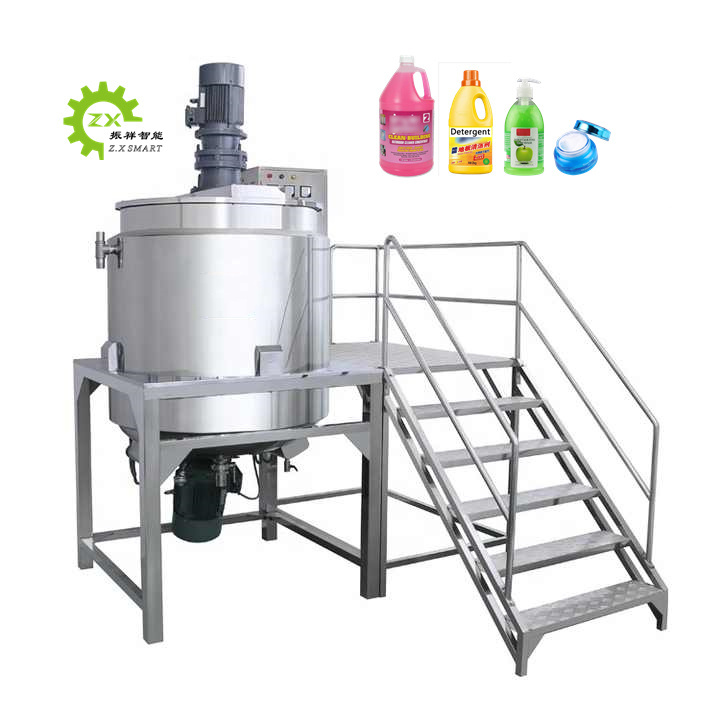 ZXSMART Stainless Steel Blender Mixer Industrial Mixing Tanks liquid Soap Shampoo Detergent Making Machine