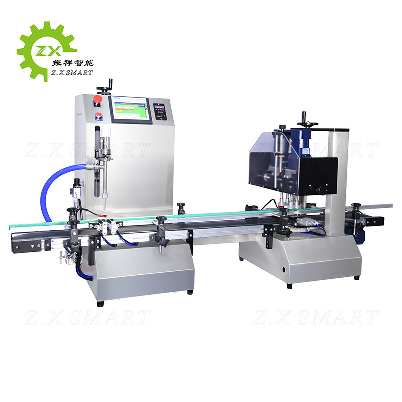 Z.X Gear Pump Single Nozzles Bottled Orange Drinks Tabletop Automatic Juice Liquid Filling Machine