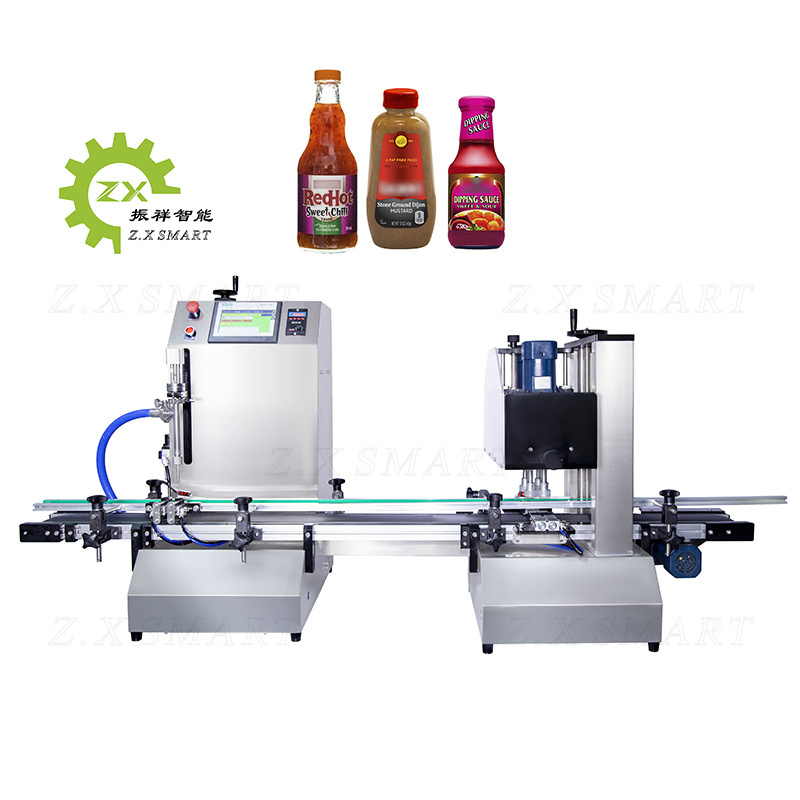 Z.X Gear Pump Single Nozzles Bottled Orange Drinks Tabletop Automatic Juice Liquid Filling Machine