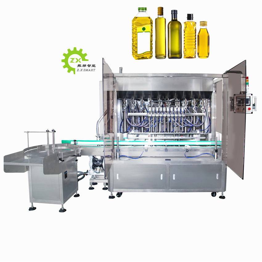 ZXSMART Automatic Filling Olive Oil Cooking Oil 8 Head Piston Filler Bottle Filling Machines