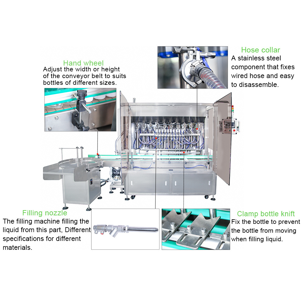 ZXSMART Automatic Filling Olive Oil Cooking Oil 8 Head Piston Filler Bottle Filling Machines