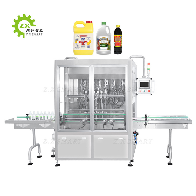 ZXSMART Automatic 6 Heads Honey Jam Ketchup Chocolate Peanut Paste Seafood Sauce Vacuum Filling Machine