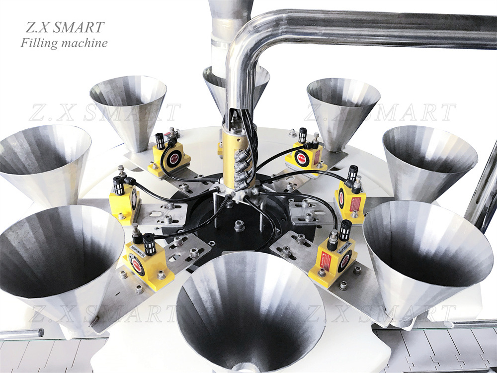 ZXSMART China Supplier Weigher Linear Type Pickle Grain Rice Soybeans Bottle Filling Machine