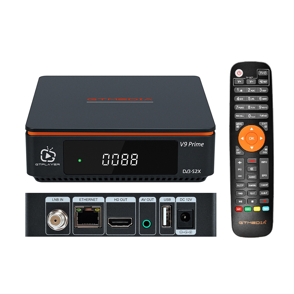 Gtmedia V9 Prime TV Receiver H.265 DVBS2X Support WIFI T2-MI, HEVC Multi Stream