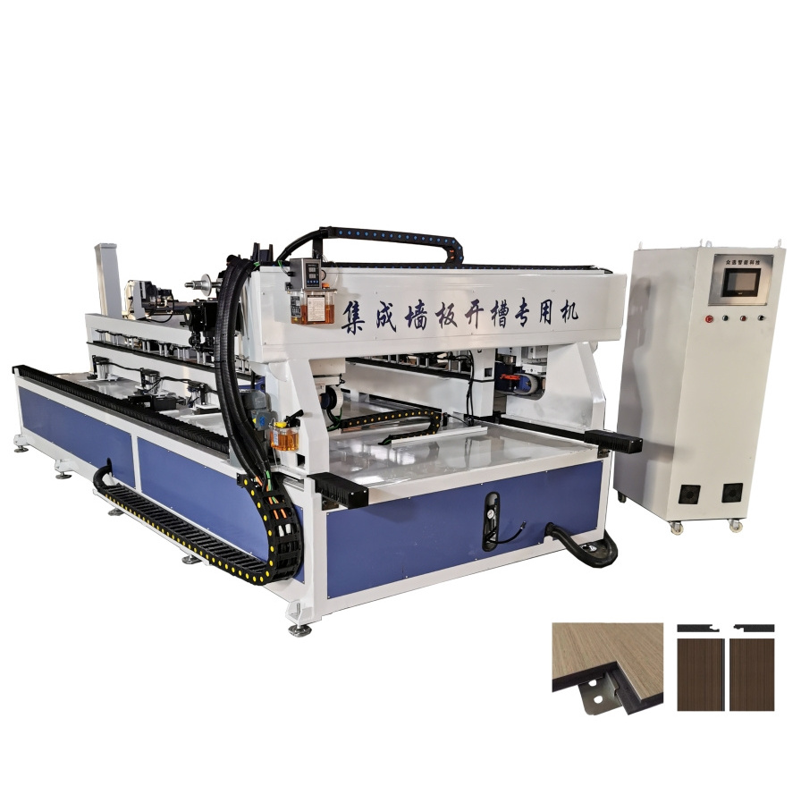 Slotting machine for Carbon Rock / Carbon Crystal Marble Board Bamboo Charcoal Fiber Wood Veneer Wall Panel