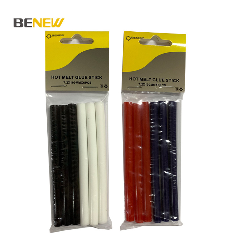 BENEW hot sell 7.2mm hot glue sticks glue gun sticks with head card packing