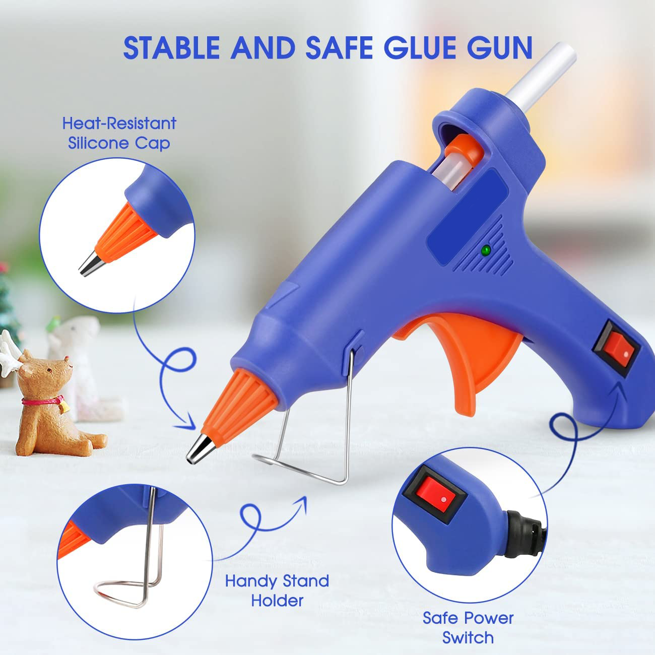 Wholesale Craft Glue Gun Hot Melting Mini 20w With Glue Stick For Diy Projects