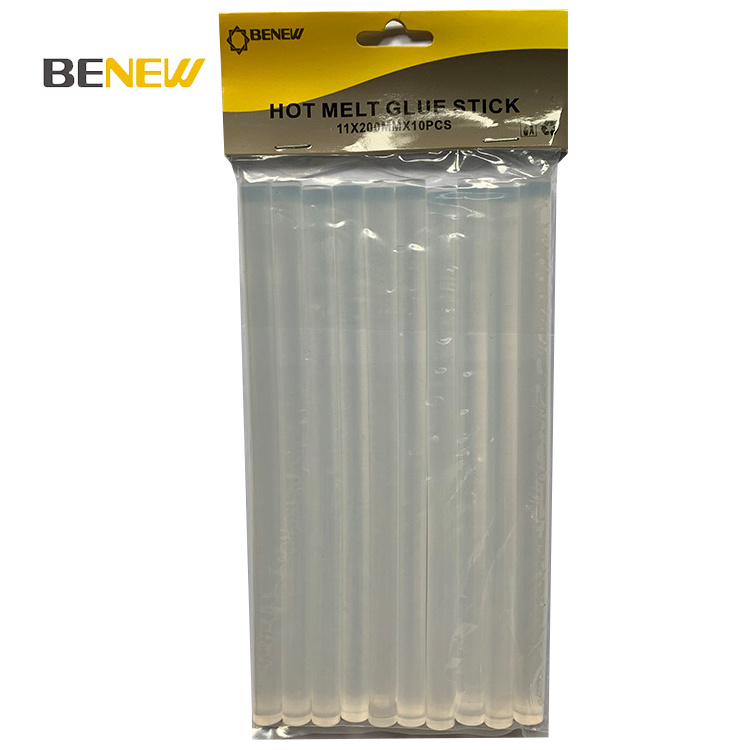 BENEW 7mm 11mm fully transparent hot melt glue sticks for glue gun used foe hand craft and leather