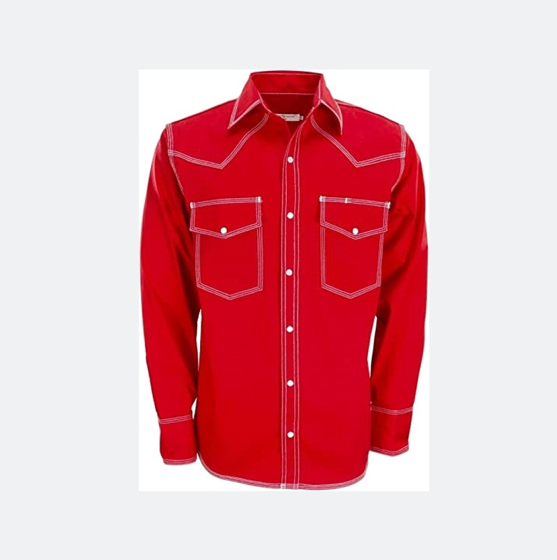 ZX OEM Fire Resistant Safety Clothing Western Long Sleeve Flame Retardant Men Work Shirt Cotton Fr Welding Shirt