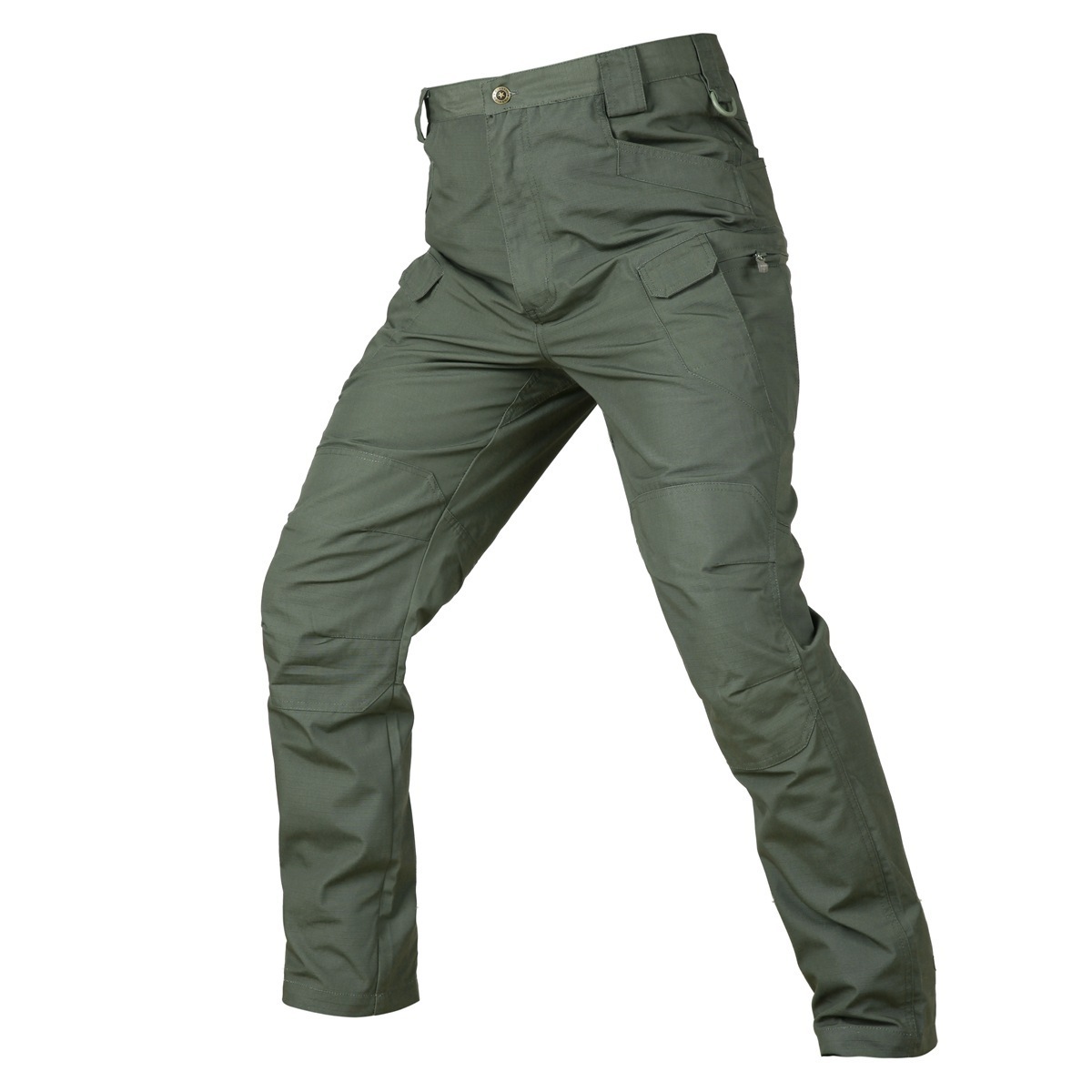 Men's Security Guard Uniform Pants Tactical Ripstop Multi Pocket Cargo Training Work Trousers Outdoor Hunting Hiking Wear