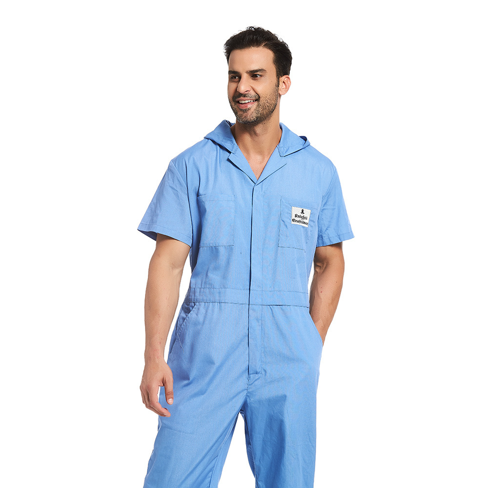 Safety Clothing Men Fr Industrial Work Coverall Short Sleeve Mechanic Flame Resistant Fr Coverall