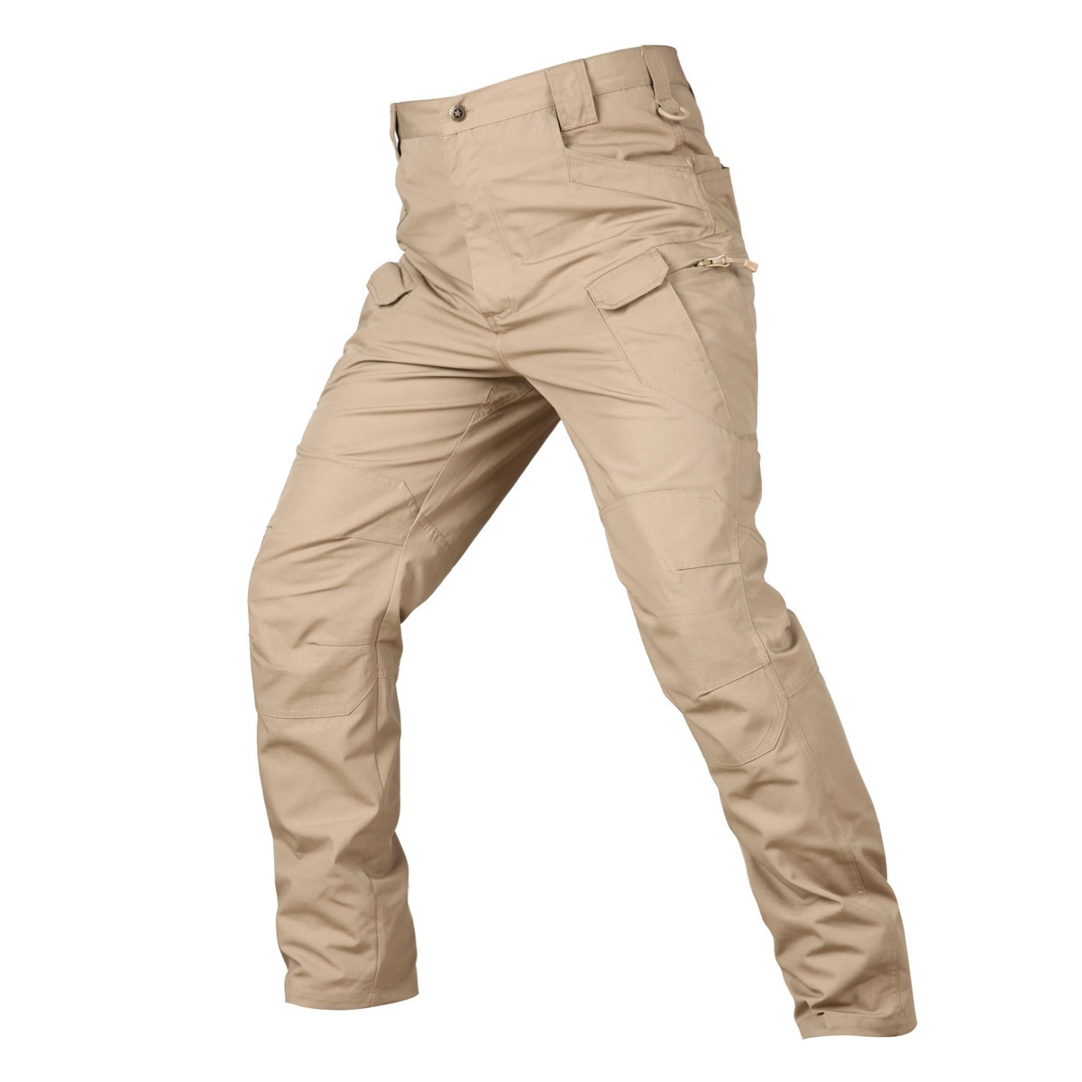 Men's Security Guard Uniform Pants Tactical Ripstop Multi Pocket Cargo Training Work Trousers Outdoor Hunting Hiking Wear