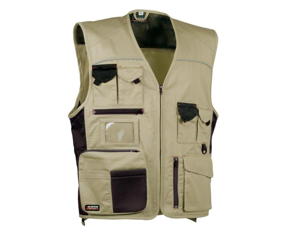 Utility Khaki Multi Pocket Vest Men Outdoor Fishing Hunting Travel Work Uniform Vest