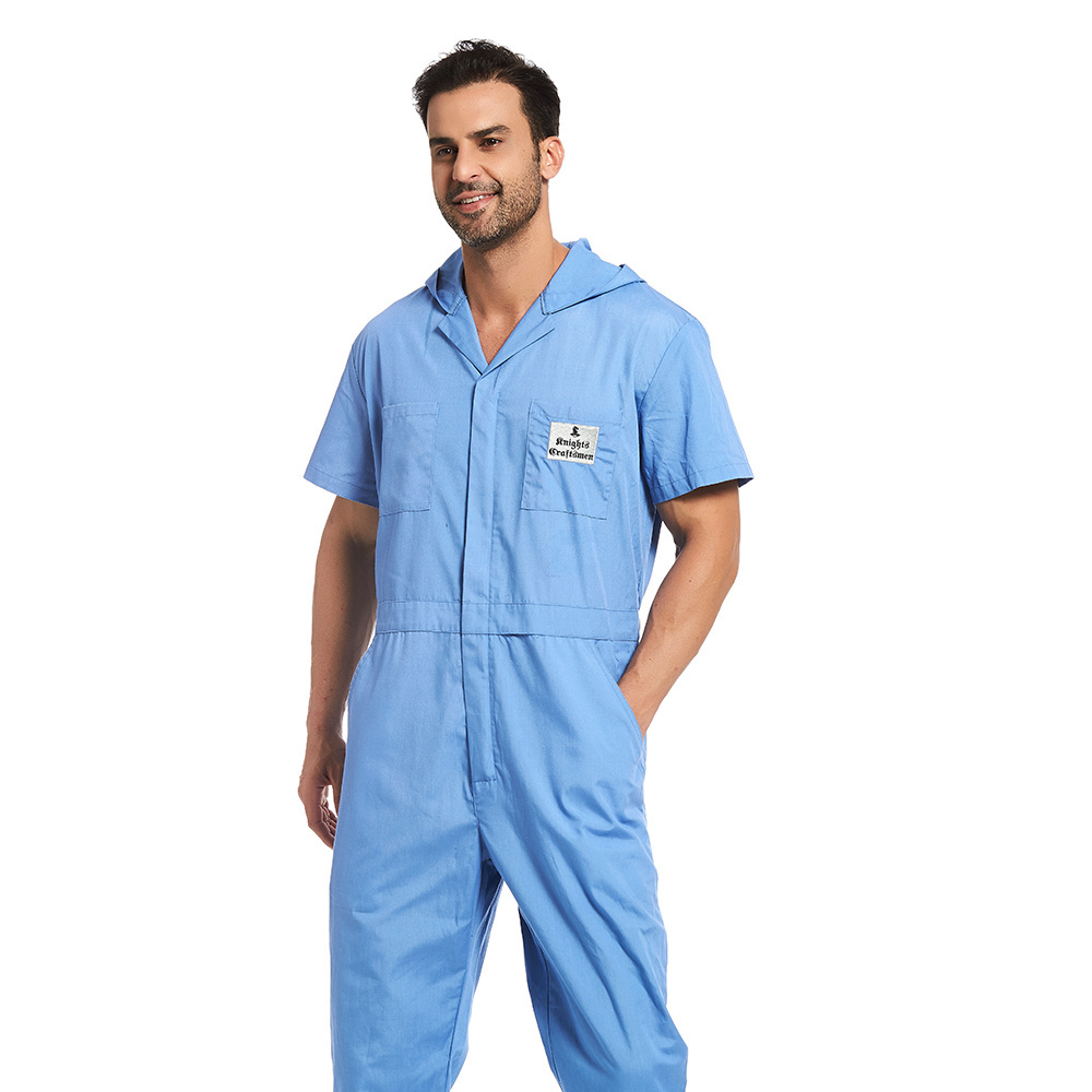 Safety Clothing Men Fr Industrial Work Coverall Short Sleeve Mechanic Flame Resistant Fr Coverall