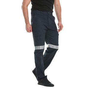 Industrial Safety Workwear Multi-Tool Pocket Cargo Pants Hi Vis Reflective Road Construction Field Work Pants