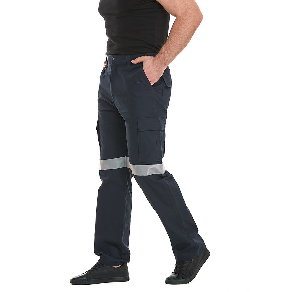 Industrial Safety Workwear Multi-Tool Pocket Cargo Pants Hi Vis Reflective Road Construction Field Work Pants