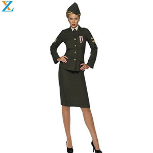 Hot Sexy Air Hostess Costumes Airline Pilot Unisex Flight Uniform Suit STEWARDESS Women OEM Service Support Polyester / Cotton