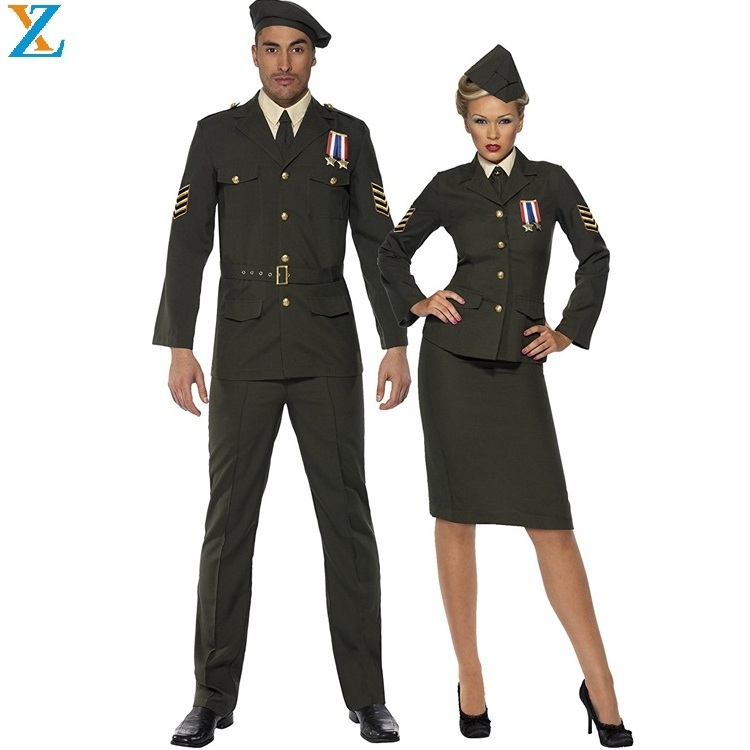 Hot Sexy Air Hostess Costumes Airline Pilot Unisex Flight Uniform Suit STEWARDESS Women OEM Service Support Polyester / Cotton