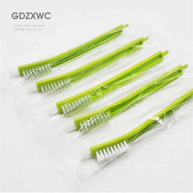 PP Material Handle 2 Colors 210mm Ergonomics Cleaning Stiff Nylon Bristles Scraper brush for juicer Bottle Two Sides Cleaner