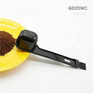 Coffee Mini milk powder spoon black PP Scoop for kitchen bulk supplements 8-Gram Capacity Tail Small Nylon Brush