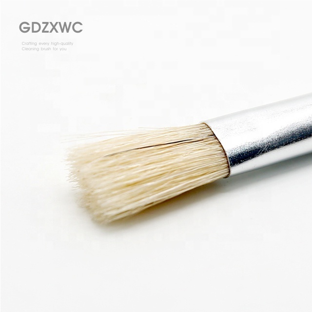 Beech Wood Round Hog Bristles soft Paint Brush Custom Nature Painting Brush