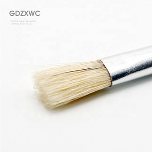 Beech Wood Round Hog Bristles soft Paint Brush Custom Nature Painting Brush