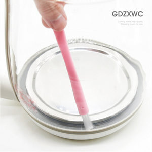 Gap Cleaning Two Heads Nylon Long White Brushes Multifunctional Pink Color Kitchen Home Hacks Gadget 2023