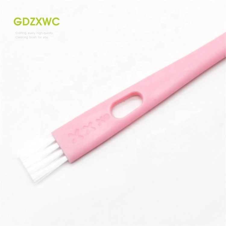 Small items kitchen daily use Pink Color Dual Ended Flat and Round Shape Cleaning Brush tool for PCB