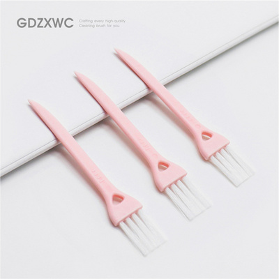 Kitchen hacks Multifunctional home clean 2-in-1 Pink Small Tail Point Scraper Cleaning Brush gadget for keyboard and corner gap