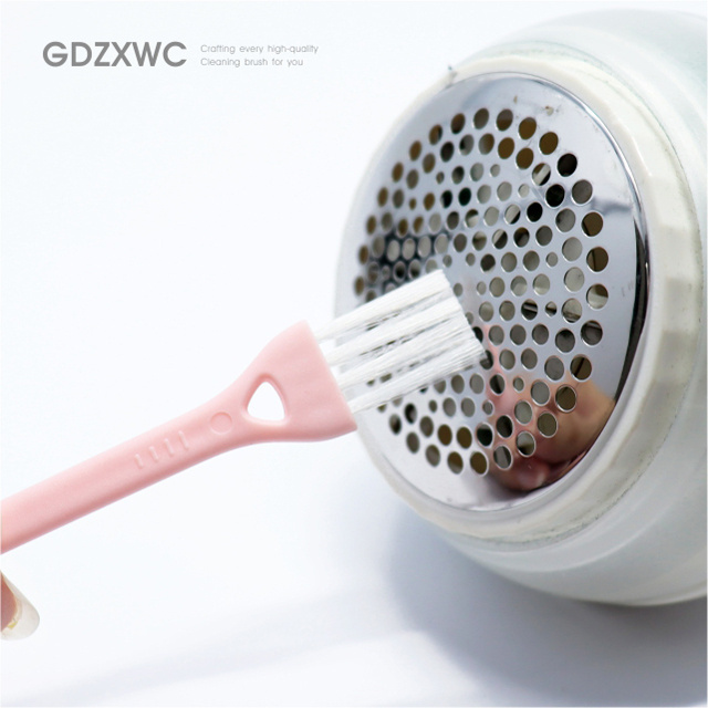 Kitchen hacks Multifunctional home clean 2-in-1 Pink Small Tail Point Scraper Cleaning Brush gadget for keyboard and corner gap