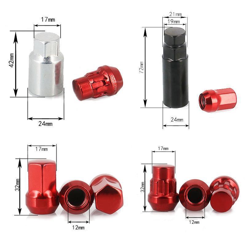 Supplier Hot Sale Wheel Bolt Racing Tire Lock Color Car Wheel Nuts Wheel Bolt And Nut Anti Theft Lug Nuts