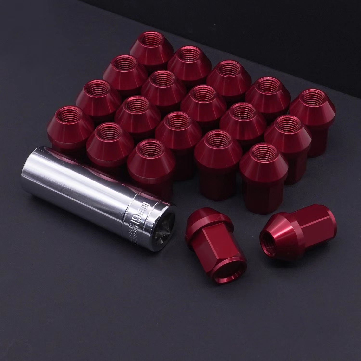 20pcs Aluminum m12x15 12x1.25 Wheel Lock Nuts 1.5 Lug Bolts Car ATV Wheel m12x1.5 Lug Nuts