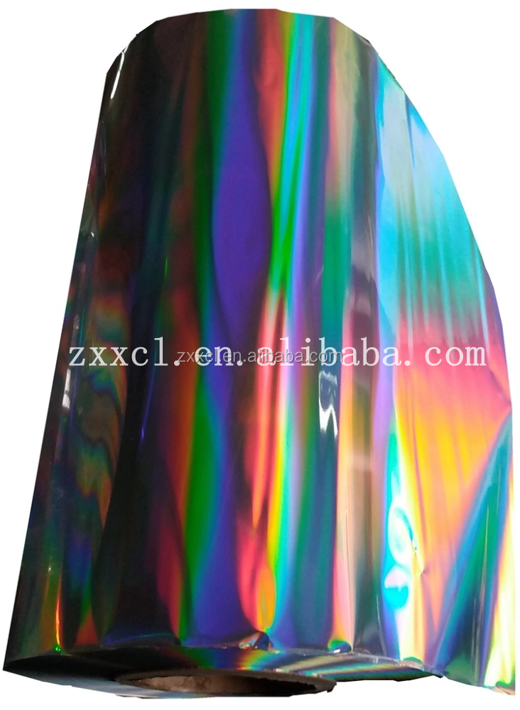 15 Micron Seamless Rainbow PET Holographic Lamination Film For Wet Lamination Process