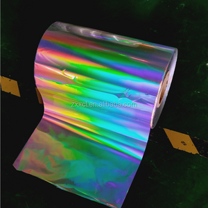 15 Micron Seamless Rainbow PET Holographic Lamination Film For Wet Lamination Process