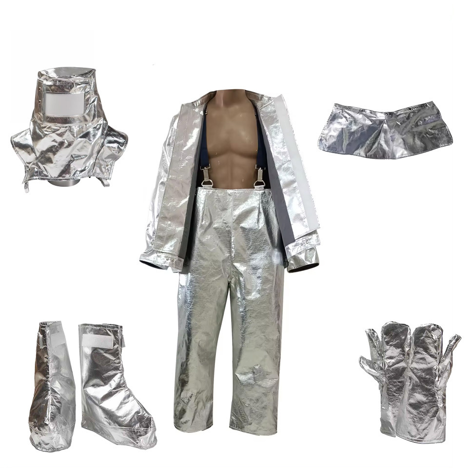 1000 Degrees Fire fighting Thermal radiation protection suits Aluminized Clothing