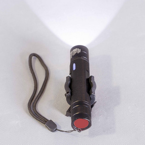 Tactical Flashlight Rechargeable Led Flashlight Self-defense Torch Powerful Led Torch Light Black Aluminum Alloy