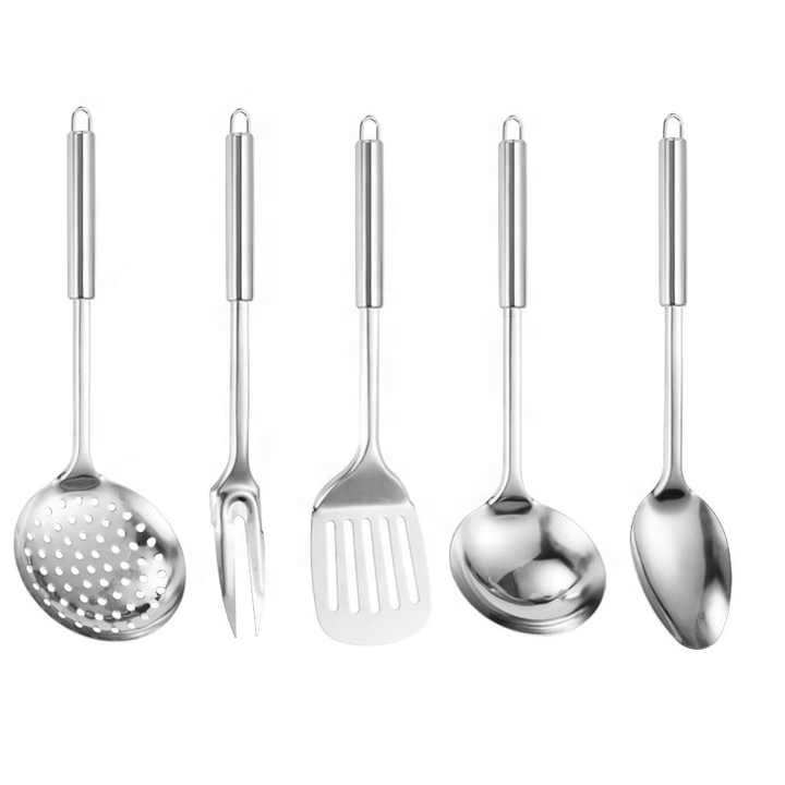 New product ideas 2022 home and kitchen 9 piece set Stainless Steel Utensil set Soup Ladle Slotted Pasta And Turner