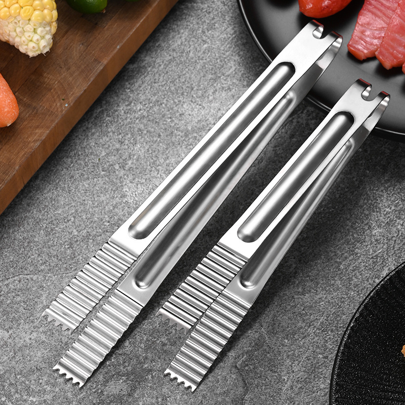 Korean Buffet Party Catering bbq tongs stainless steel long Serving Tongs Buffet Server Salad Server grill clamps