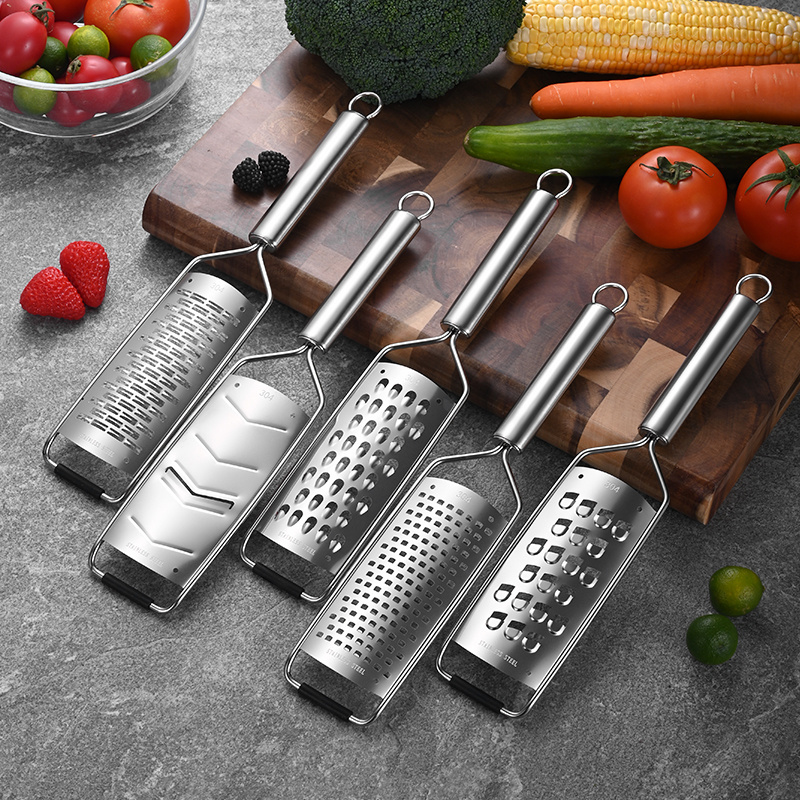 Multifunction Stainless Steel Kitchen Cheese Carrot Onion Lemon Garlic Zester Easy Slicer Cheese Fruit rotary cheese grater