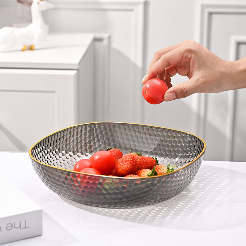 Light luxury transparent fruit plate bone dish ceramic snack dish plastic small dinner plate Bone Spitting Dish For Party