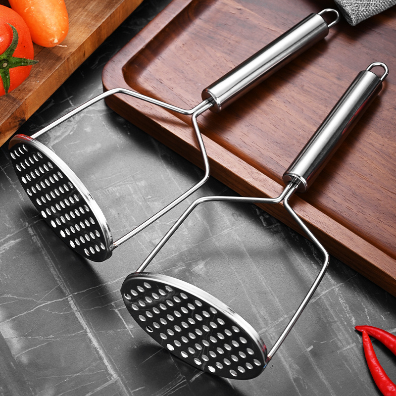 Gadget 2023 new arrival Stainless Steel handle Potato Masher Vegetable Beans Masher Ricer Potato Mud Press