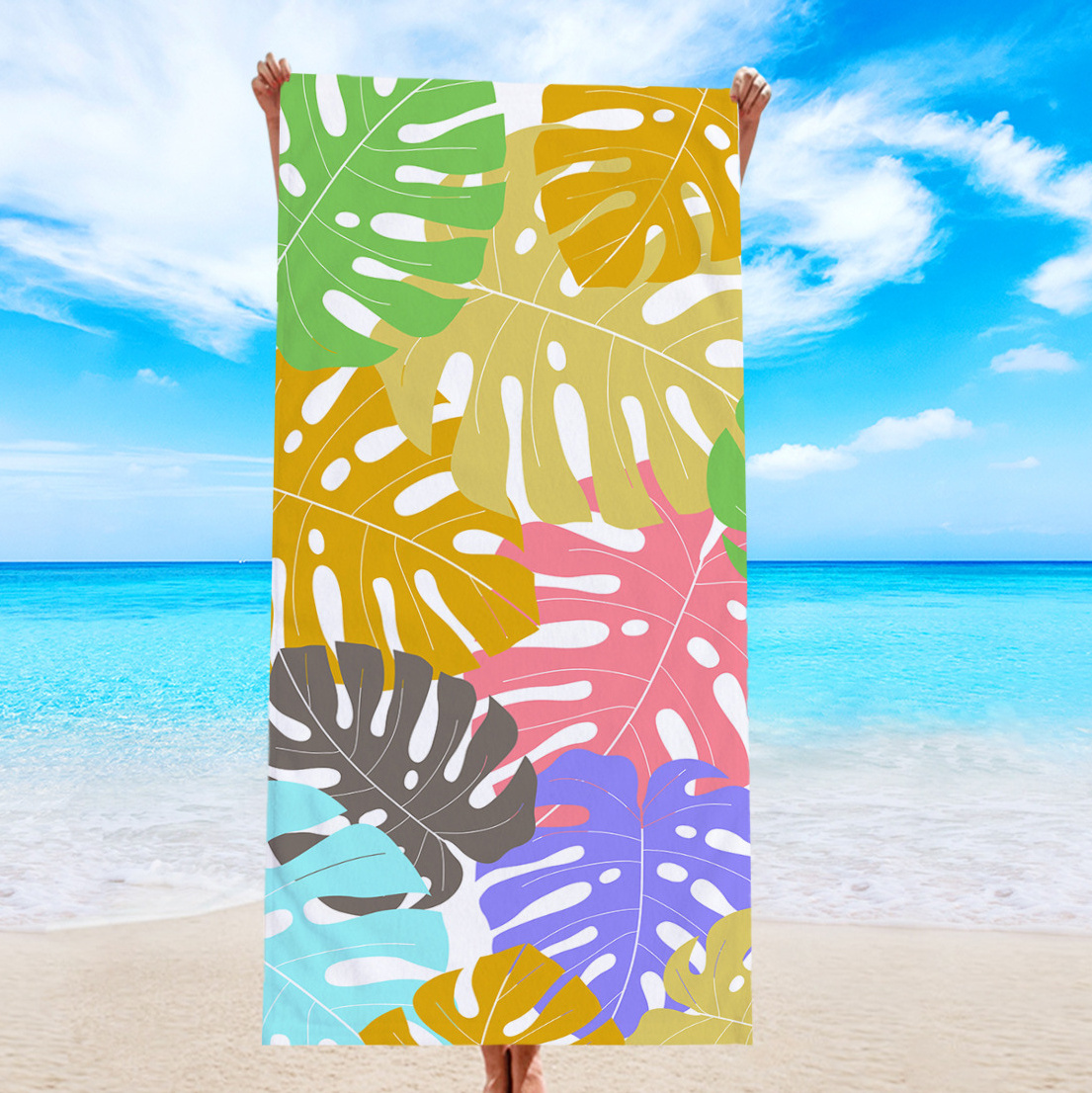 Best Selling Microfiber Beach Towel With Logo Custom Print quick dry Summer Large Beach Towel