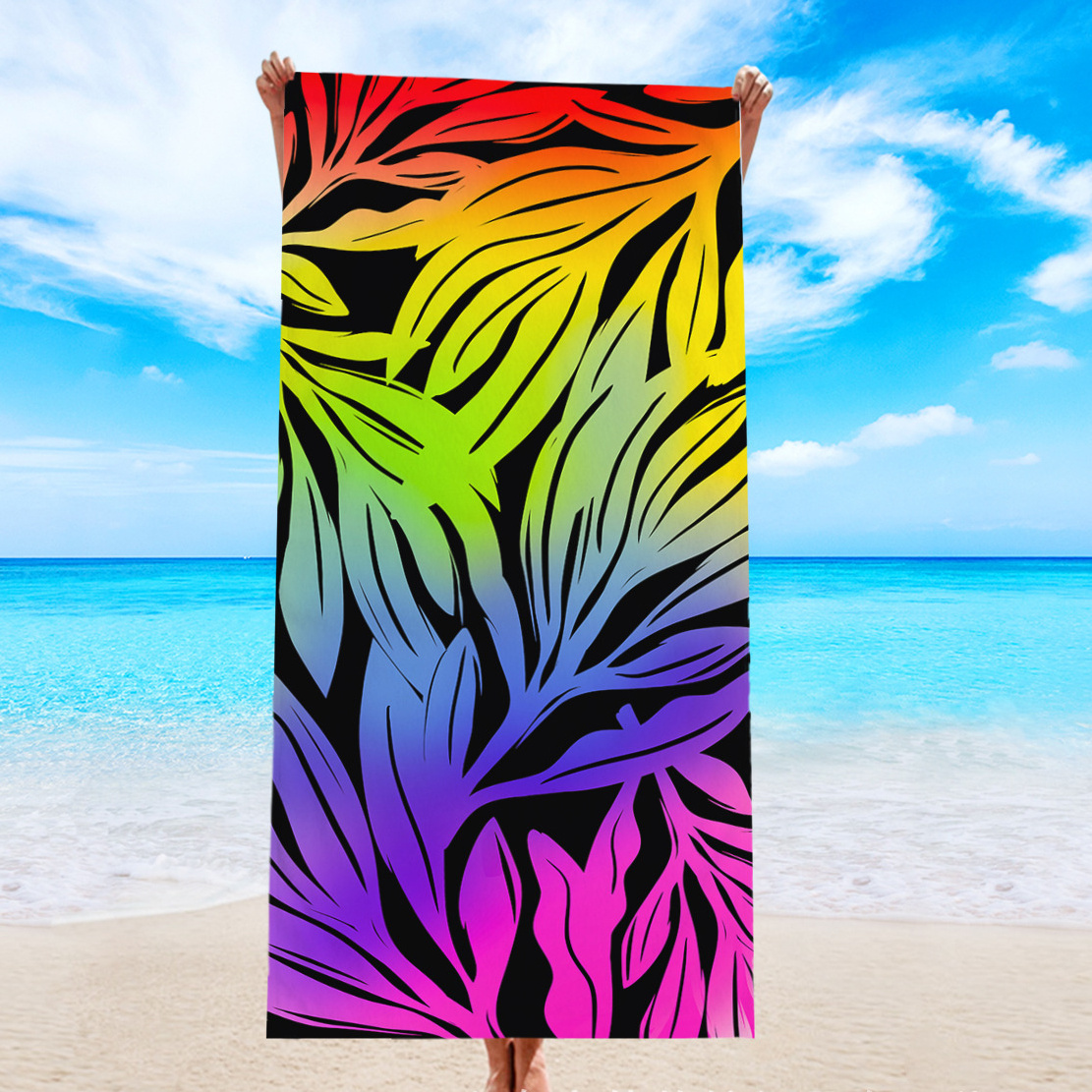 Best Selling Microfiber Beach Towel With Logo Custom Print quick dry Summer Large Beach Towel