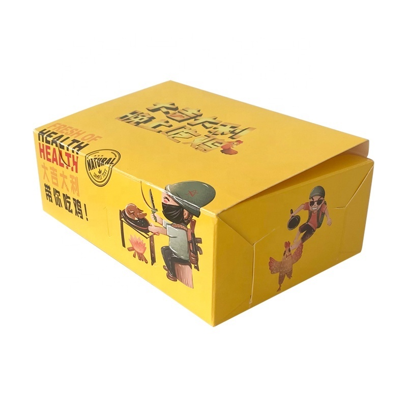 Wholesale Custom Eco-friendly Fries Burger Packing Boxes Snacks Biodegradable Food Grade Kraft Paper Boxes