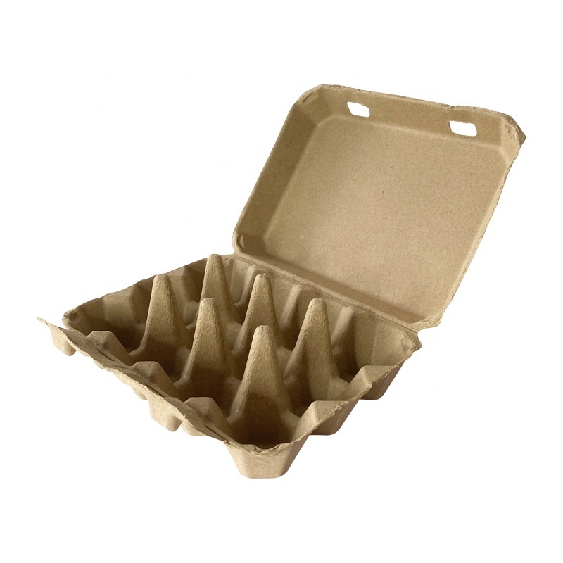 Paper Pul Egg paper storage Carton for custom size Biodegradable Pulp Fiber Egg Tray Molded Paper Pulp Packaging Tray Egg Box