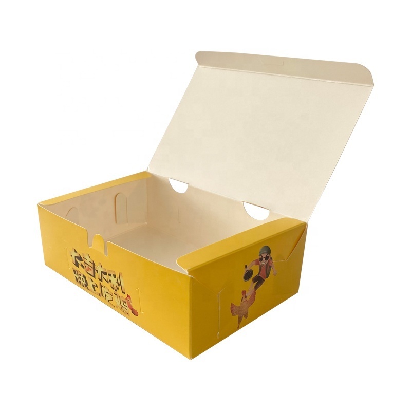 Wholesale Custom Eco-friendly Fries Burger Packing Boxes Snacks Biodegradable Food Grade Kraft Paper Boxes