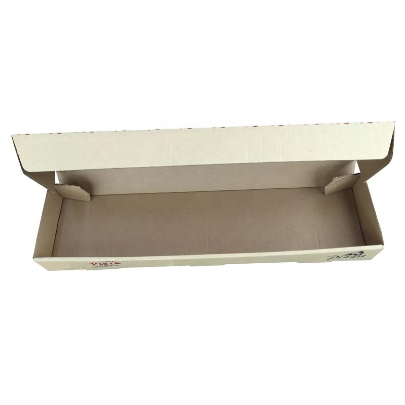 china wholesale supplier food grade flute corrugated custom Paper printed size Kraft pizza box for packing pizza