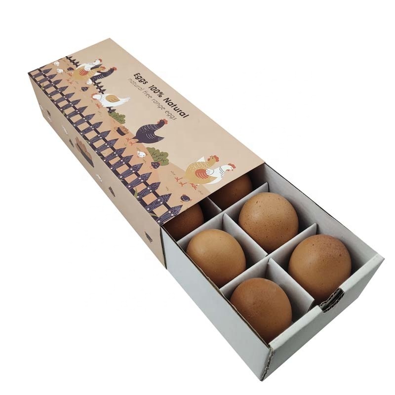 Unique Custom Egg Tray Recyclable Gift Storage Shipping Box Ten Cells Decorative Cardboard Paper Egg Box Quail Egg Packaging