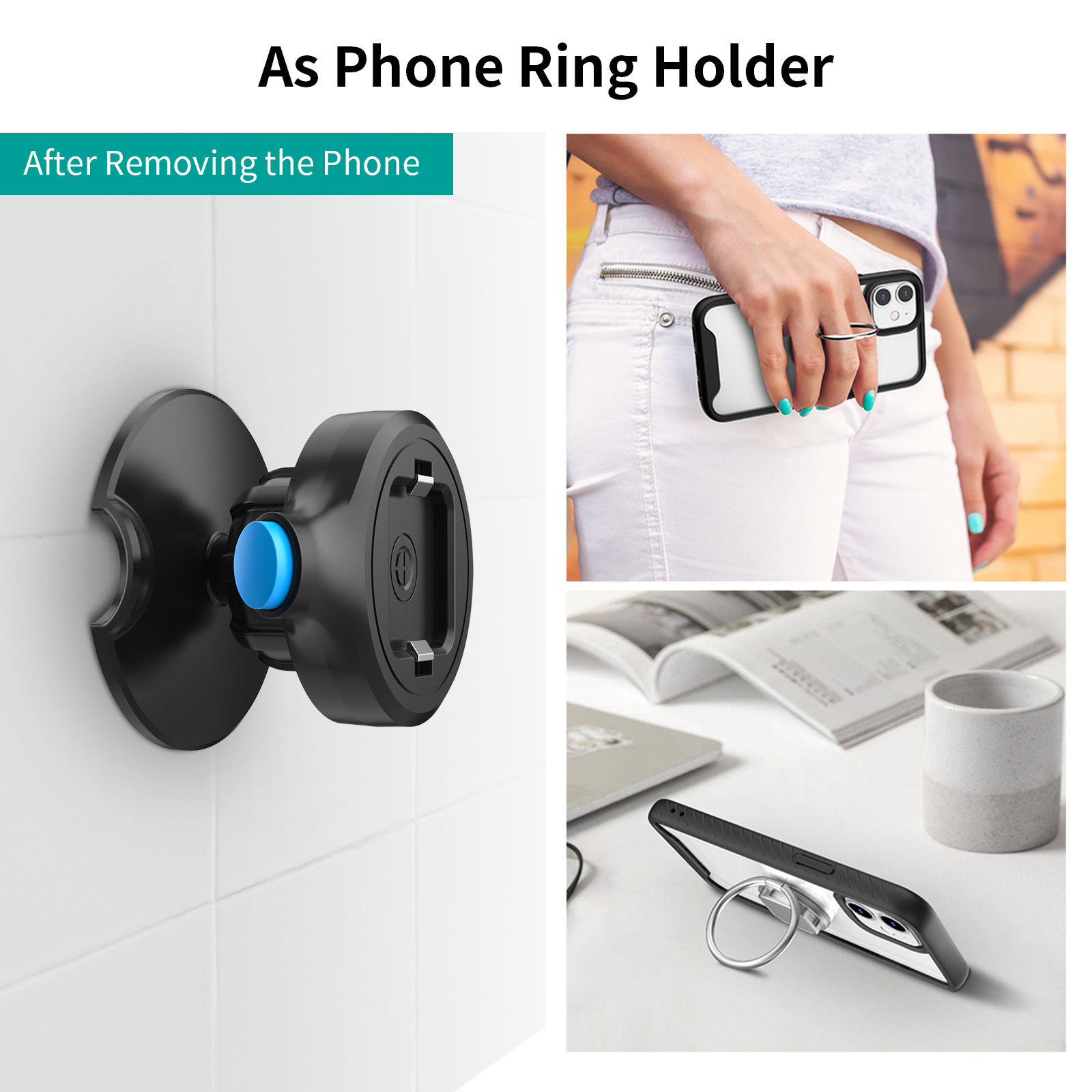 Universal Mobile Wall Mount Cell Phone Holder Stand Adhesive Smartphone Bracket Home Desk Bedroom