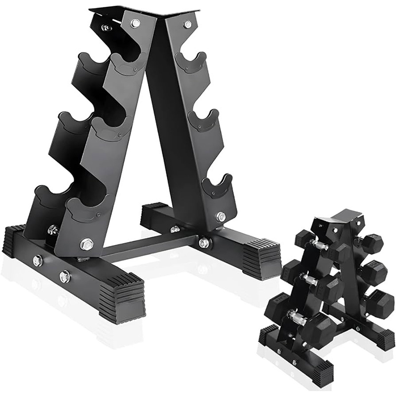 Weight Training Home A-Frame Vertical Dumbbell Set Storage Rack Holder Gym Equipment Hex 3 4 5 6 10 Tier Dumbbell Rack